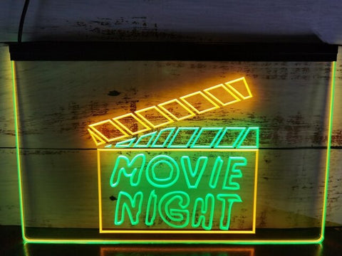 Image of Movie Night Two Tone Illuminated Sign