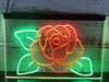 Rose Flower Two Tone Illuminated Sign