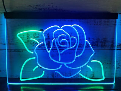 Rose Flower Two Tone Illuminated Sign