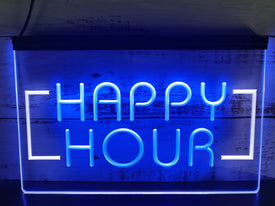 Happy Hour Two Tone Illuminated Sign