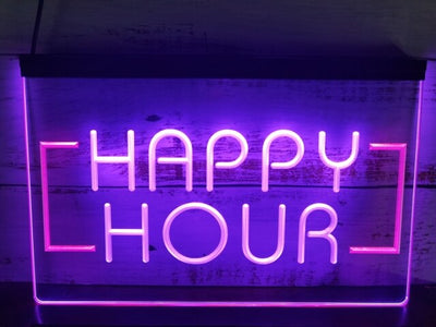 Happy Hour Two Tone Illuminated Sign