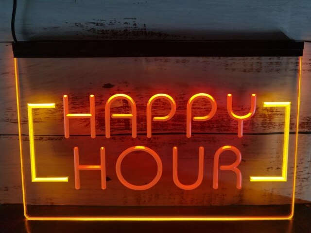 Happy Hour Two Tone Illuminated Sign