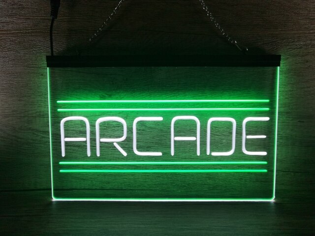 Arcade Retro Two Tone Illuminated Sign