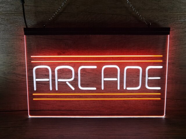 Arcade Retro Two Tone Illuminated Sign