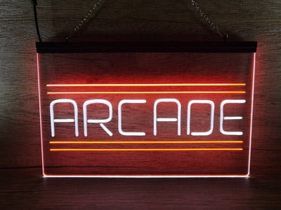Arcade Retro Two Tone Illuminated Sign