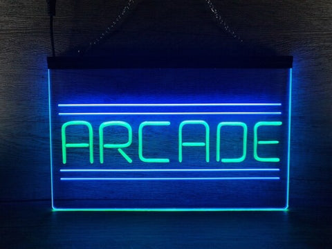 Image of Arcade Retro Two Tone Illuminated Sign