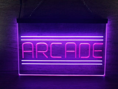 Image of Arcade Retro Two Tone Illuminated Sign