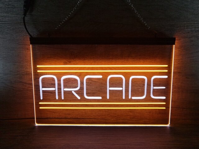 Arcade Retro Two Tone Illuminated Sign