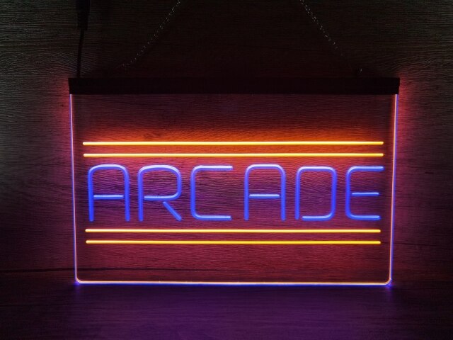 Arcade Retro Two Tone Illuminated Sign