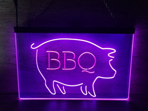 Image of BBQ Pig Two Tone Illuminated Sign