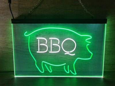 BBQ Pig Two Tone Illuminated Sign