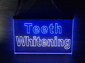 Teeth Whitening Dentist Two Tone Illuminated Sign