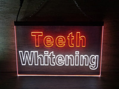 Teeth Whitening Dentist Two Tone Illuminated Sign