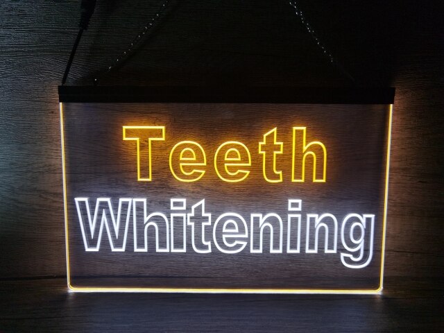 Teeth Whitening Dentist Two Tone Illuminated Sign