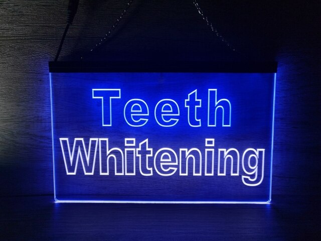 Teeth Whitening Dentist Two Tone Illuminated Sign