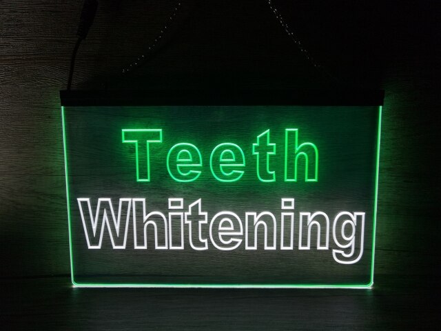 Teeth Whitening Dentist Two Tone Illuminated Sign