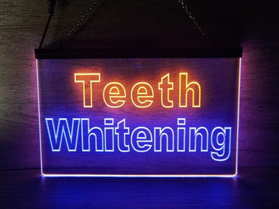 Teeth Whitening Dentist Two Tone Illuminated Sign