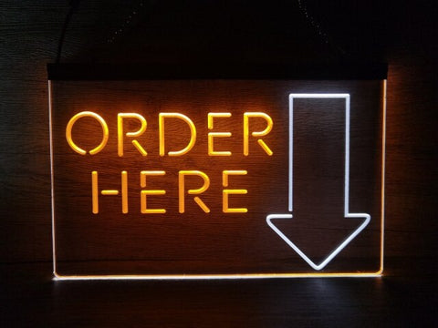 Image of Order Here Two Tone Illuminated Sign