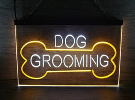 Dog Grooming Two Tone Illuminated Sign