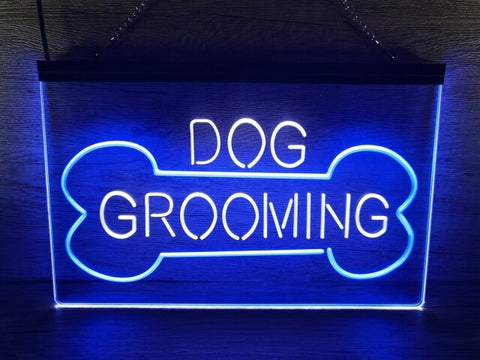 Image of Dog Grooming Two Tone Illuminated Sign