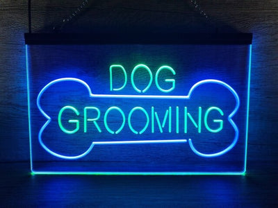 Dog Grooming Two Tone Illuminated Sign