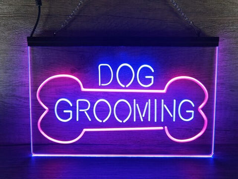 Image of Dog Grooming Two Tone Illuminated Sign
