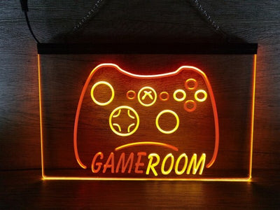 Game Room Controller Two Tone Illuminated Sign