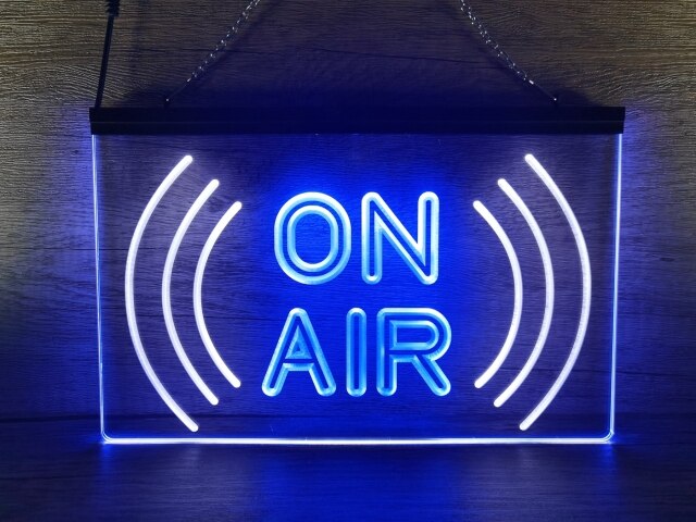 On Air Wave Two Tone Illuminated Sign