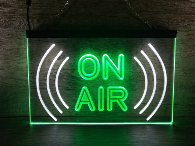 On Air Wave Two Tone Illuminated Sign