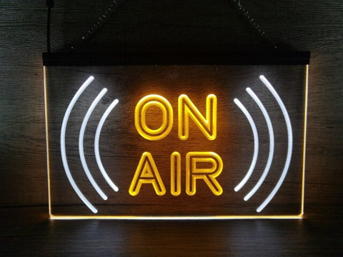 On Air Wave Two Tone Illuminated Sign