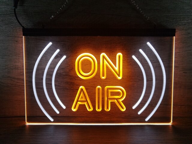 On Air Wave Two Tone Illuminated Sign