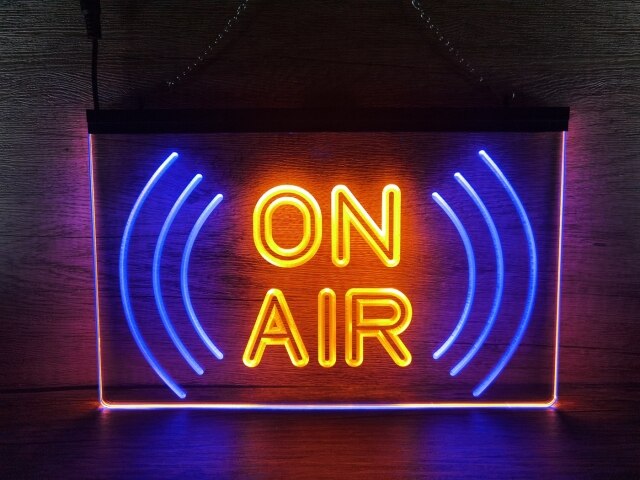 On Air Wave Two Tone Illuminated Sign