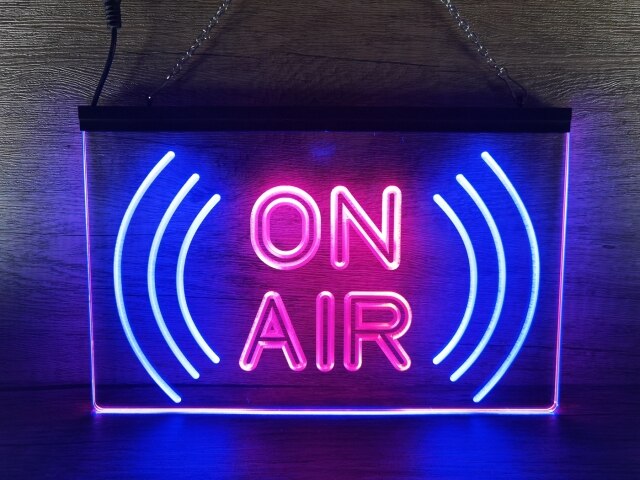 On Air Wave Two Tone Illuminated Sign
