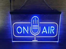 On Air Microphone Two Tone Illuminated Sign
