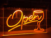 Open Wine Glass Illuminated Sign
