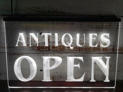 Antiques Open Illuminated Sign