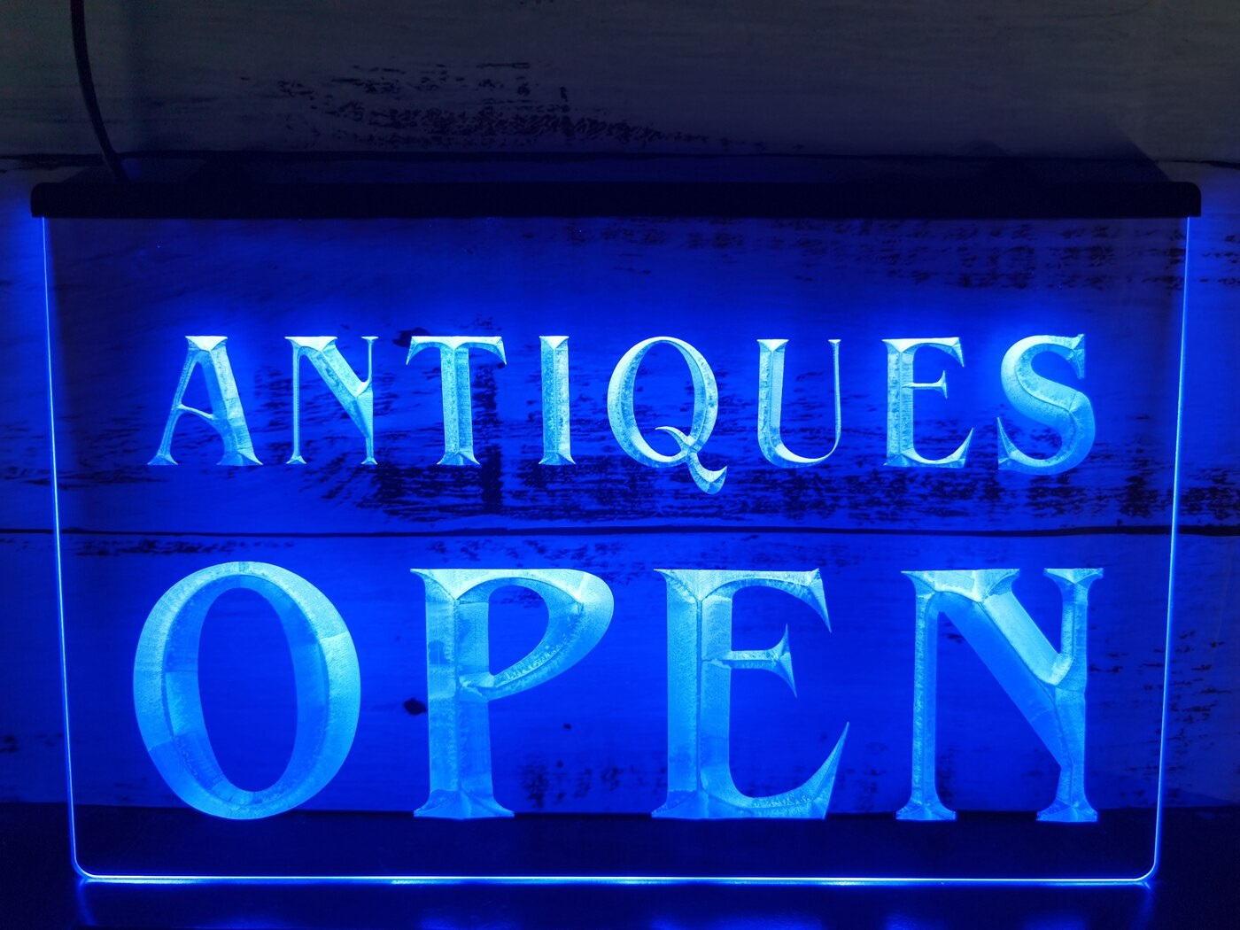 Antiques Open Illuminated Sign