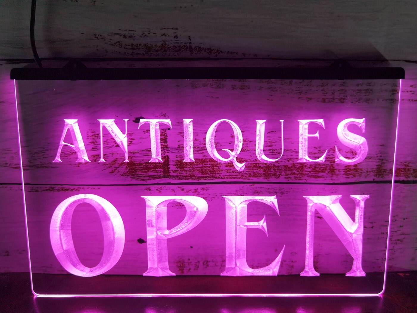 Antiques Open Illuminated Sign