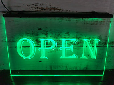 Open Store Shop Bar Business Illuminated Sign