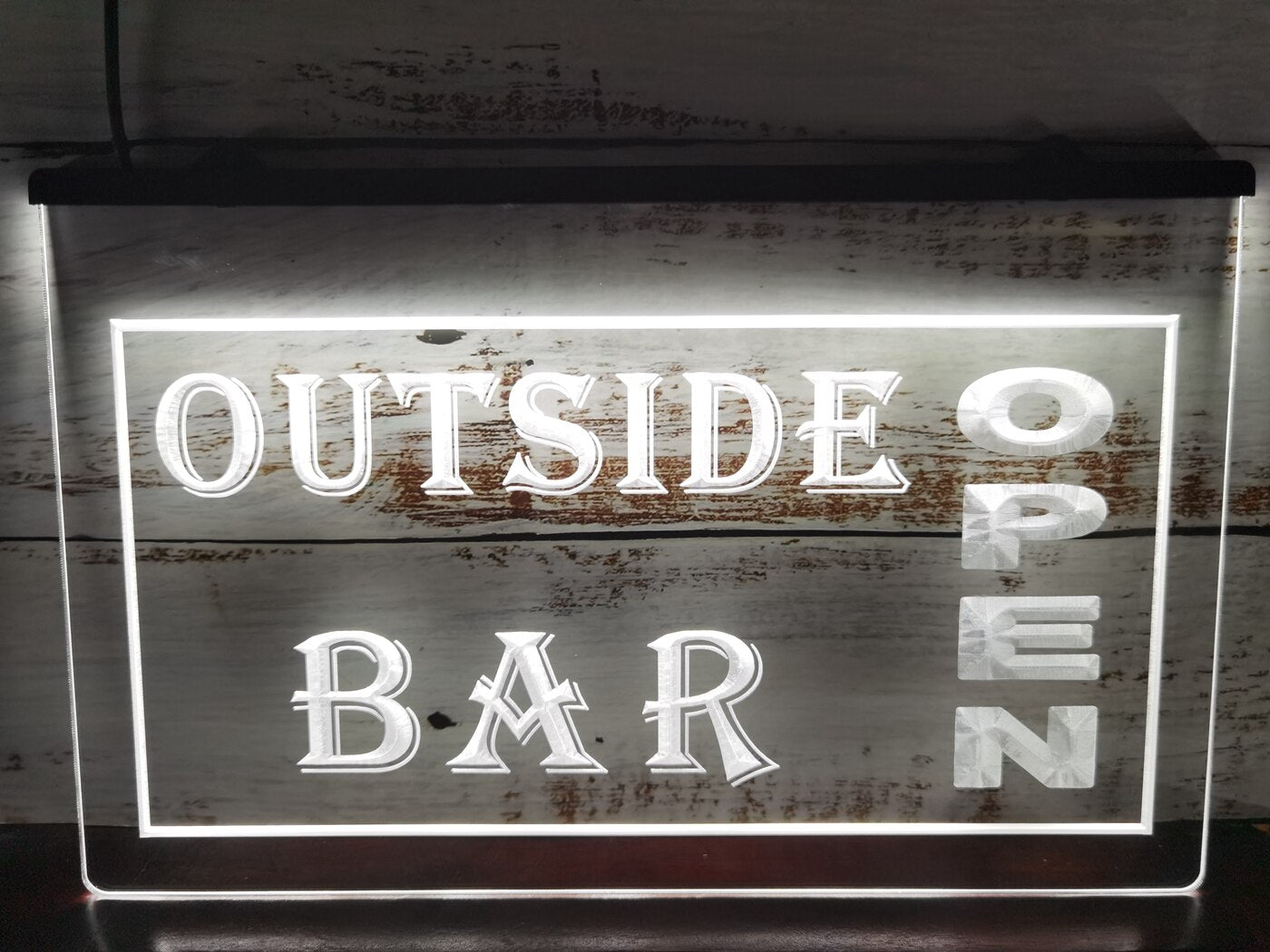 Outside Bar Open Illuminated Sign