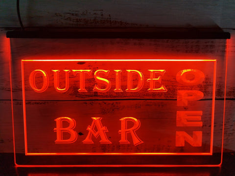 Image of Outside Bar Open Illuminated Sign