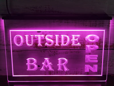 Outside Bar Open Illuminated Sign