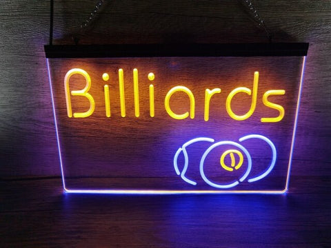 Image of Billiards Two Tone Illuminated Sign