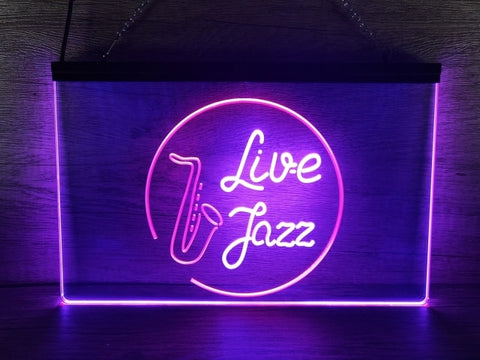 Image of Live Jazz Two Tone Illuminated Sign