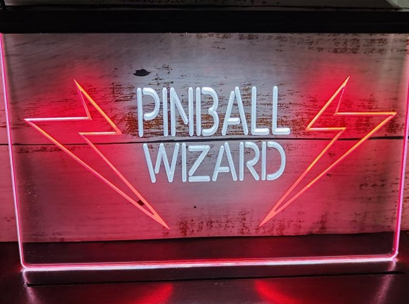 Pinball Wizard Two Tone Illuminated Sign
