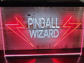 Pinball Wizard Two Tone Illuminated Sign