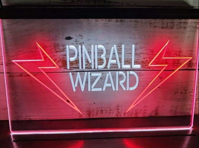 Pinball Wizard Two Tone Illuminated Sign