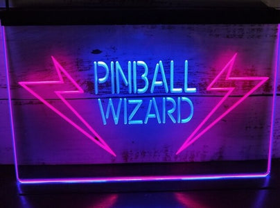 Pinball Wizard Two Tone Illuminated Sign