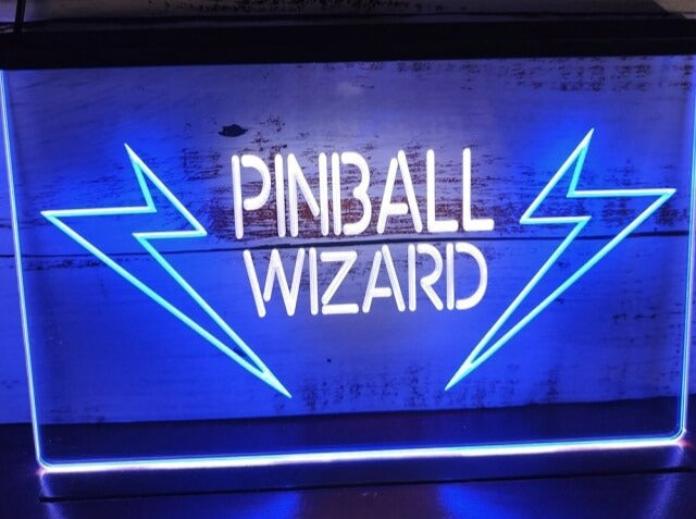 Pinball Wizard Two Tone Illuminated Sign
