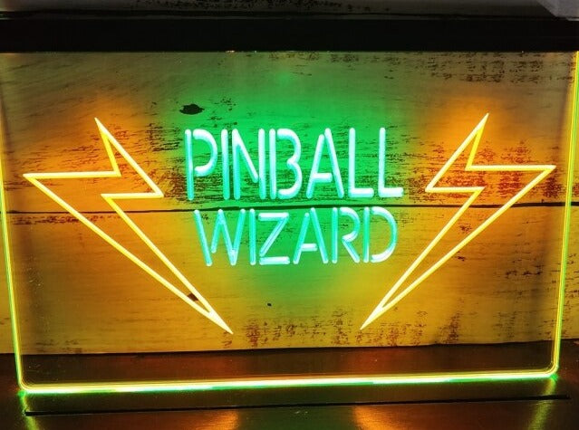 Pinball Wizard Two Tone Illuminated Sign